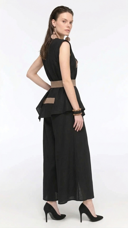 LAMANTE ETEK GÖRÜNÜMLÜ PANTOLON