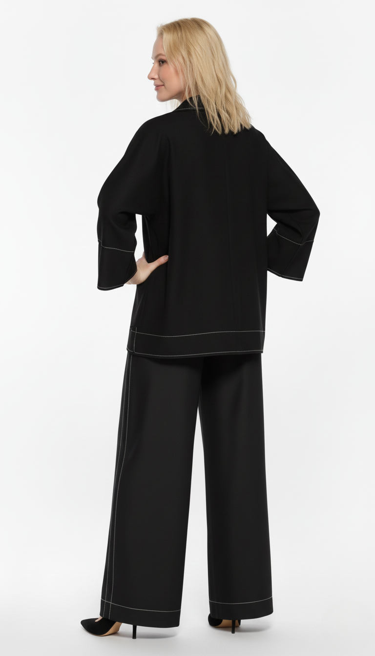 LAMANTE OVERSIZE KETEN BLUZ