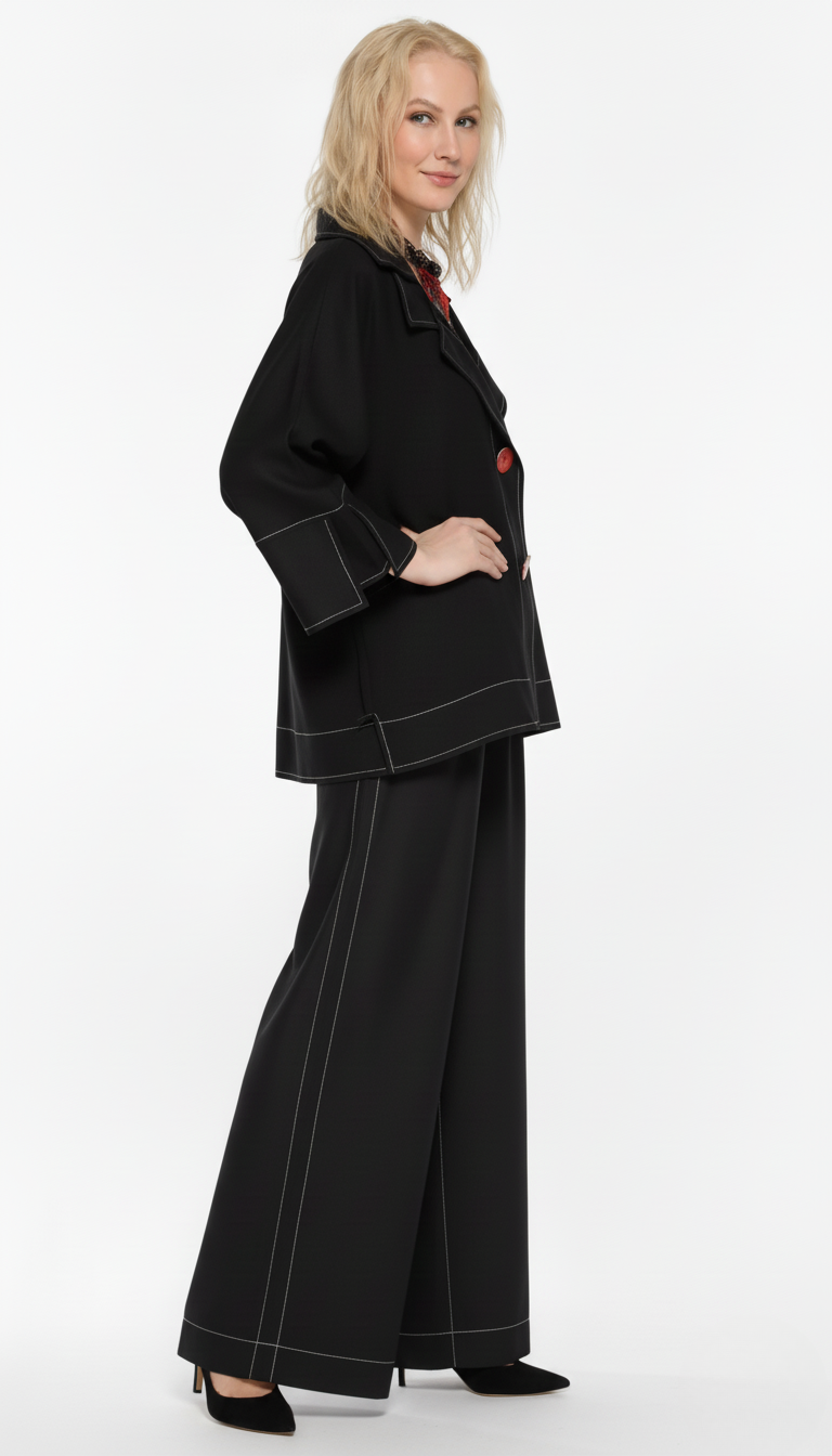 LAMANTE OVERSIZE KETEN BLUZ