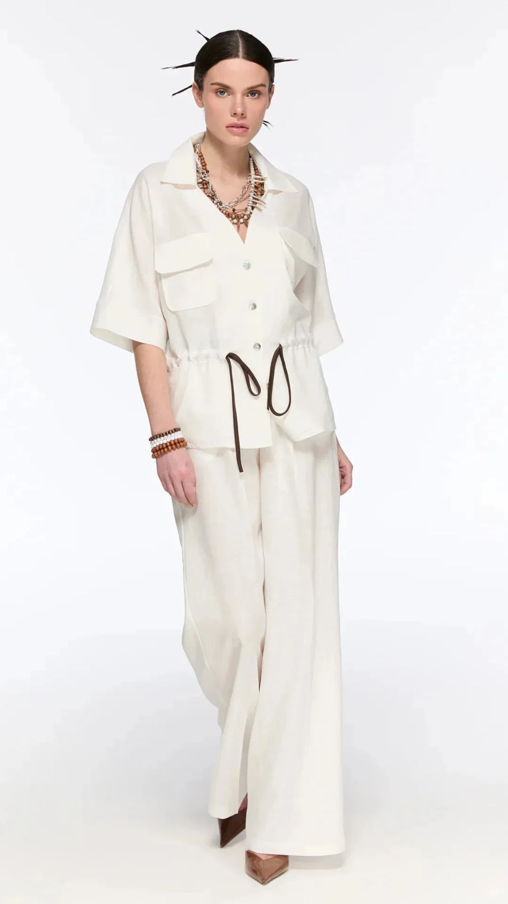 LAMANTE KETEN PANTOLON