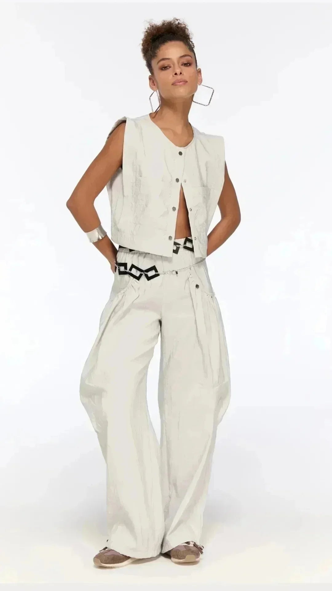 LAMANTE ŞEHİR STİLİ GENİŞ PAÇA PANTOLON