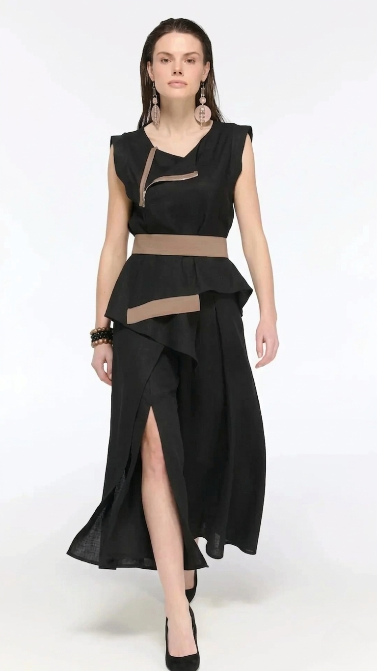 LAMANTE ETEK GÖRÜNÜMLÜ PANTOLON